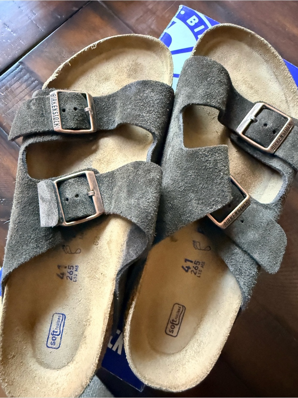 Birkenstock Arizona Suede Sandals in Mocca